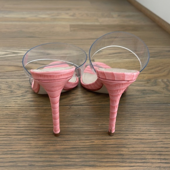 Schutz Pink and Clear Ariella Heeled Sandals - Picture 2 of 4